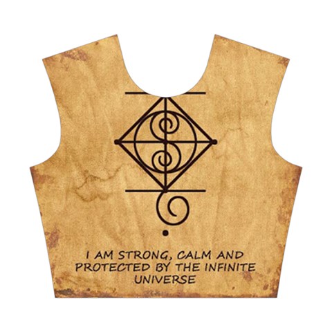 I Am Strong, Calm  And Protected By The Infinite Universe Cotton Crop Top from ArtsNow.com Front