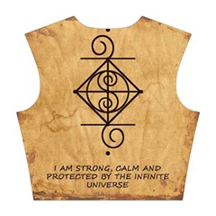 I Am Strong, Calm  And Protected By The Infinite Universe Cotton Crop Top from ArtsNow.com Back