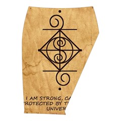I Am Strong, Calm  And Protected By The Infinite Universe Midi Wrap Pencil Skirt from ArtsNow.com  Front Right 