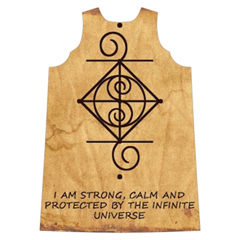 I Am Strong, Calm  And Protected By The Infinite Universe Velvet Long Sleeve Shoulder Cutout Dress from ArtsNow.com Back