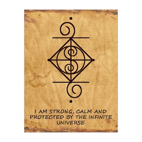 I Am Strong, Calm  And Protected By The Infinite Universe Medium Tapestry from ArtsNow.com Front