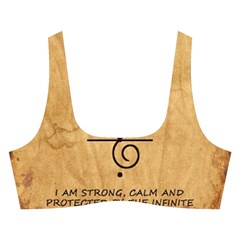 I Am Strong, Calm  And Protected By The Infinite Universe Cross Back Hipster Bikini Set from ArtsNow.com Front