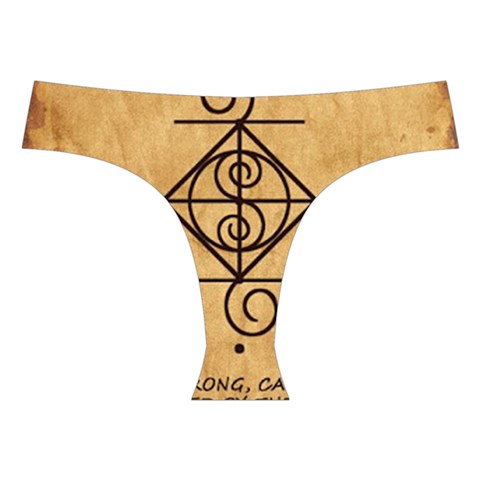 I Am Strong, Calm  And Protected By The Infinite Universe Cross Back Hipster Bikini Set from ArtsNow.com Front Under
