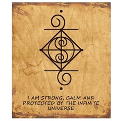 I Am Strong, Calm  And Protected By The Infinite Universe Waist Pouch (Small) from ArtsNow.com Back Strap