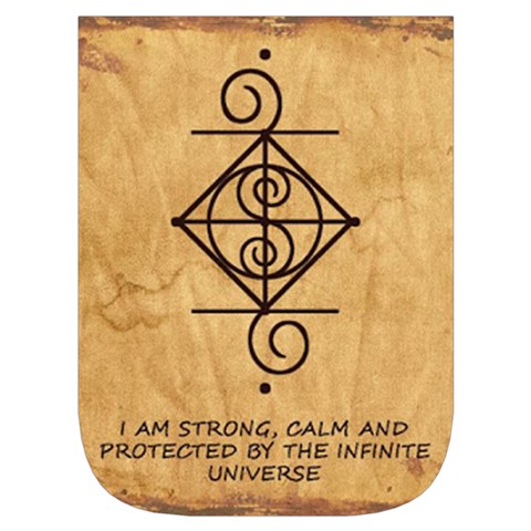 I Am Strong, Calm  And Protected By The Infinite Universe Waist Pouch (Large) from ArtsNow.com Front Pocket