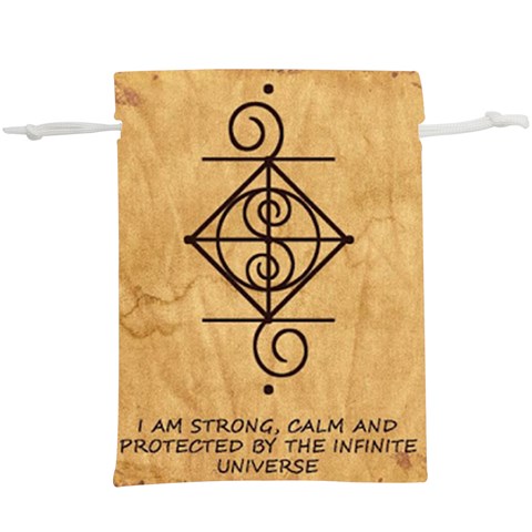 I Am Strong, Calm  And Protected By The Infinite Universe  Lightweight Drawstring Pouch (XL) from ArtsNow.com Front