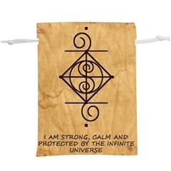 I Am Strong, Calm  And Protected By The Infinite Universe  Lightweight Drawstring Pouch (XL) from ArtsNow.com Back
