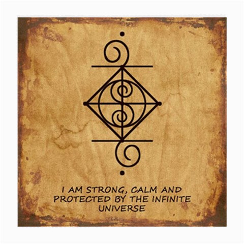 I Am Strong, Calm  And Protected By The Infinite Universe Medium Glasses Cloth from ArtsNow.com Front