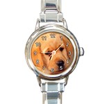 Labrador Round Italian Charm Watch