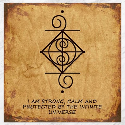 I Am Strong, Calm  And Protected By The Infinite Universe Canvas 16  x 16  from ArtsNow.com 15.2 x15.41  Canvas - 1