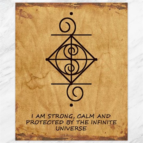 I Am Strong, Calm  And Protected By The Infinite Universe Canvas 11  x 14  from ArtsNow.com 10.95 x13.48  Canvas - 1