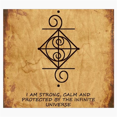 I Am Strong, Calm  And Protected By The Infinite Universe Roll Up Canvas Pencil Holder (S) from ArtsNow.com Front