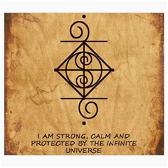 I Am Strong, Calm  And Protected By The Infinite Universe Roll Up Canvas Pencil Holder (S) from ArtsNow.com Front