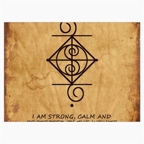 I Am Strong, Calm  And Protected By The Infinite Universe Roll Up Canvas Pencil Holder (M) from ArtsNow.com Front