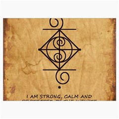 I Am Strong, Calm  And Protected By The Infinite Universe Roll Up Canvas Pencil Holder (M) from ArtsNow.com Front