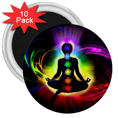 Chakra Design 3  Magnets (10 pack)  from ArtsNow.com Front