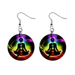 Chakra Design Mini Button Earrings