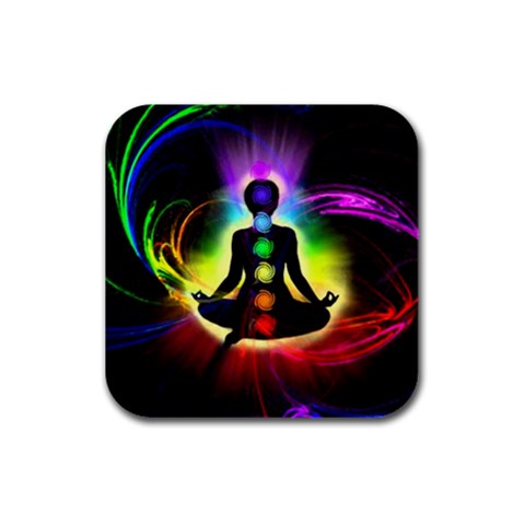 Chakra Design Rubber Square Coaster (4 pack)  from ArtsNow.com Front