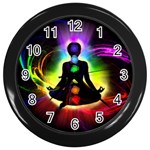 Chakra Design Wall Clock (Black)