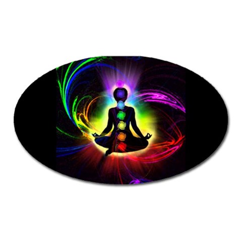 Chakra Design Oval Magnet from ArtsNow.com Front