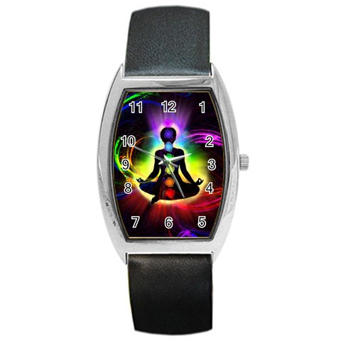 Chakra Design Barrel Style Metal Watch from ArtsNow.com Front
