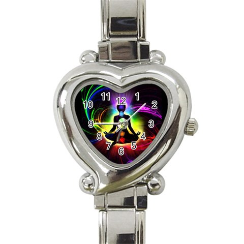 Chakra Design Heart Italian Charm Watch from ArtsNow.com Front