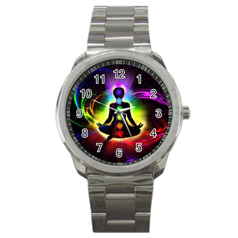 Chakra Design Sport Metal Watch from ArtsNow.com Front