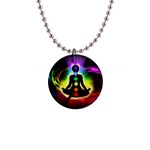 Chakra Design 1  Button Necklace