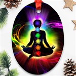 Chakra Design Oval Ornament (Two Sides)