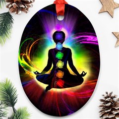 Chakra Design Oval Ornament (Two Sides) from ArtsNow.com Back
