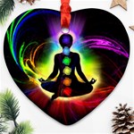 Chakra Design Heart Ornament (Two Sides)