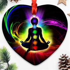 Chakra Design Heart Ornament (Two Sides) from ArtsNow.com Back