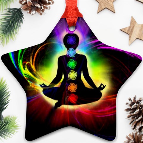 Chakra Design Star Ornament (Two Sides) from ArtsNow.com Front