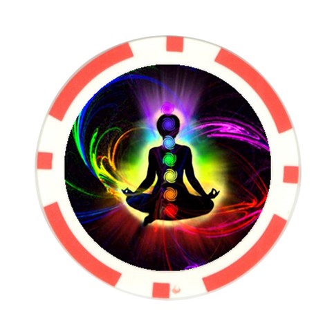 Chakra Design Poker Chip Card Guard from ArtsNow.com Front