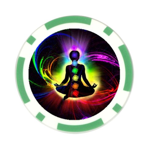 Chakra Design Poker Chip Card Guard from ArtsNow.com Front