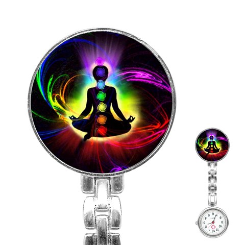 Chakra Design Stainless Steel Nurses Watch from ArtsNow.com Front
