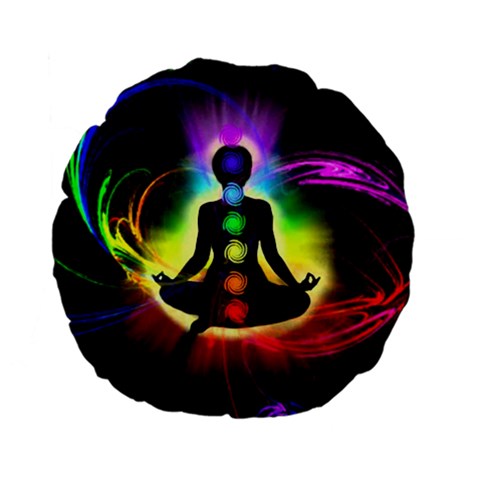 Chakra Design Standard 15  Premium Flano Round Cushions from ArtsNow.com Front