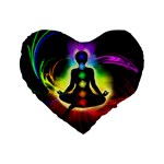 Chakra Design Standard 16  Premium Flano Heart Shape Cushions