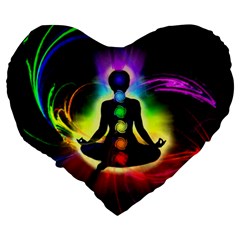 Chakra Design Large 19  Premium Flano Heart Shape Cushions from ArtsNow.com Back