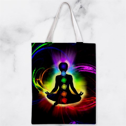Chakra Design Zipper Classic Tote Bag from ArtsNow.com Front