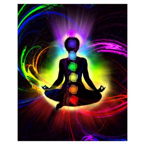Chakra Design Drawstring Pouch (XL) from ArtsNow.com Front