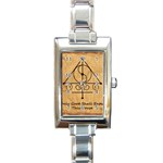 Only Good Shall Enter This House Rectangle Italian Charm Watch
