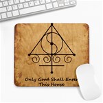 Only Good Shall Enter This House Large Mousepads