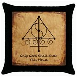 Only Good Shall Enter This House Throw Pillow Case (Black)