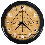 Only Good Shall Enter This House Wall Clock (Black)