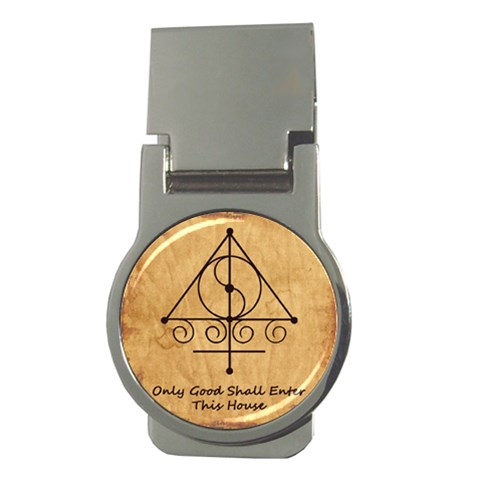 Only Good Shall Enter This House Money Clips (Round)  from ArtsNow.com Front
