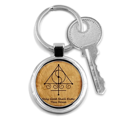 Only Good Shall Enter This House Key Chain (Round) from ArtsNow.com Front