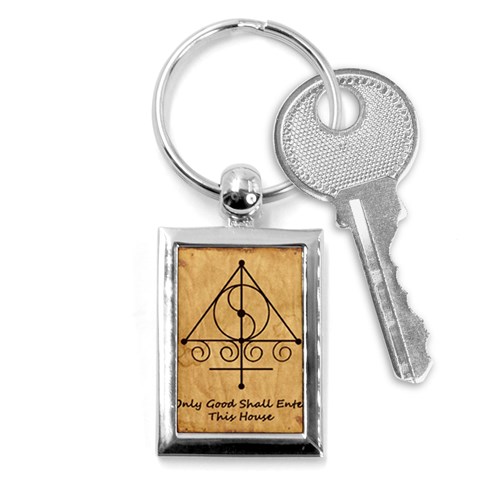 Only Good Shall Enter This House Key Chain (Rectangle) from ArtsNow.com Front
