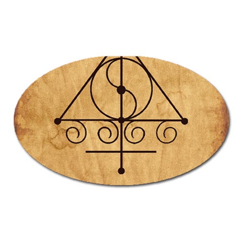 Only Good Shall Enter This House Oval Magnet from ArtsNow.com Front