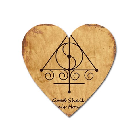 Only Good Shall Enter This House Heart Magnet from ArtsNow.com Front